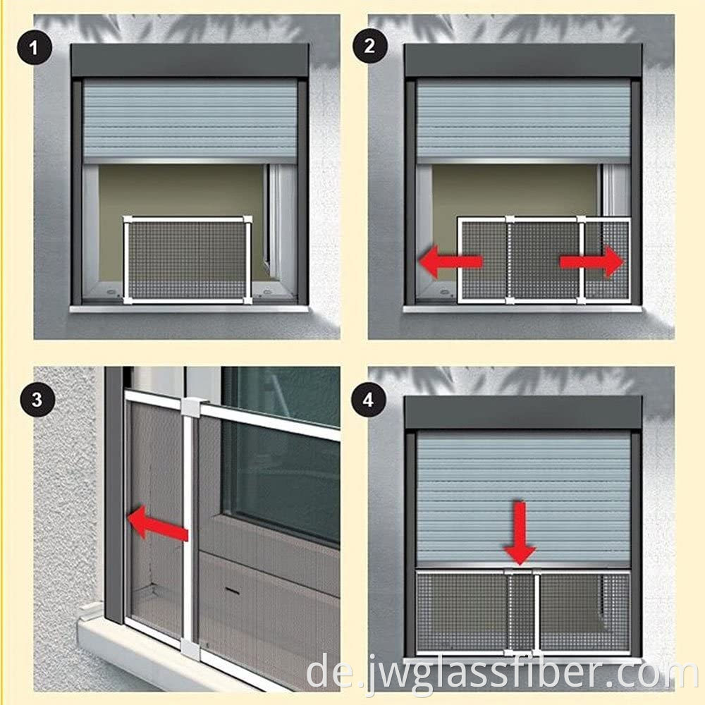 Erweiterbarer Fensterbildschirm 2 -Wege einstellbares horizontales Medium -Fensterbildschirme